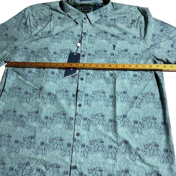 William Murray Scotch Blend Button Down Shirt Carolina Blue Scottie Size XXL NWT - Picture 10 of 14